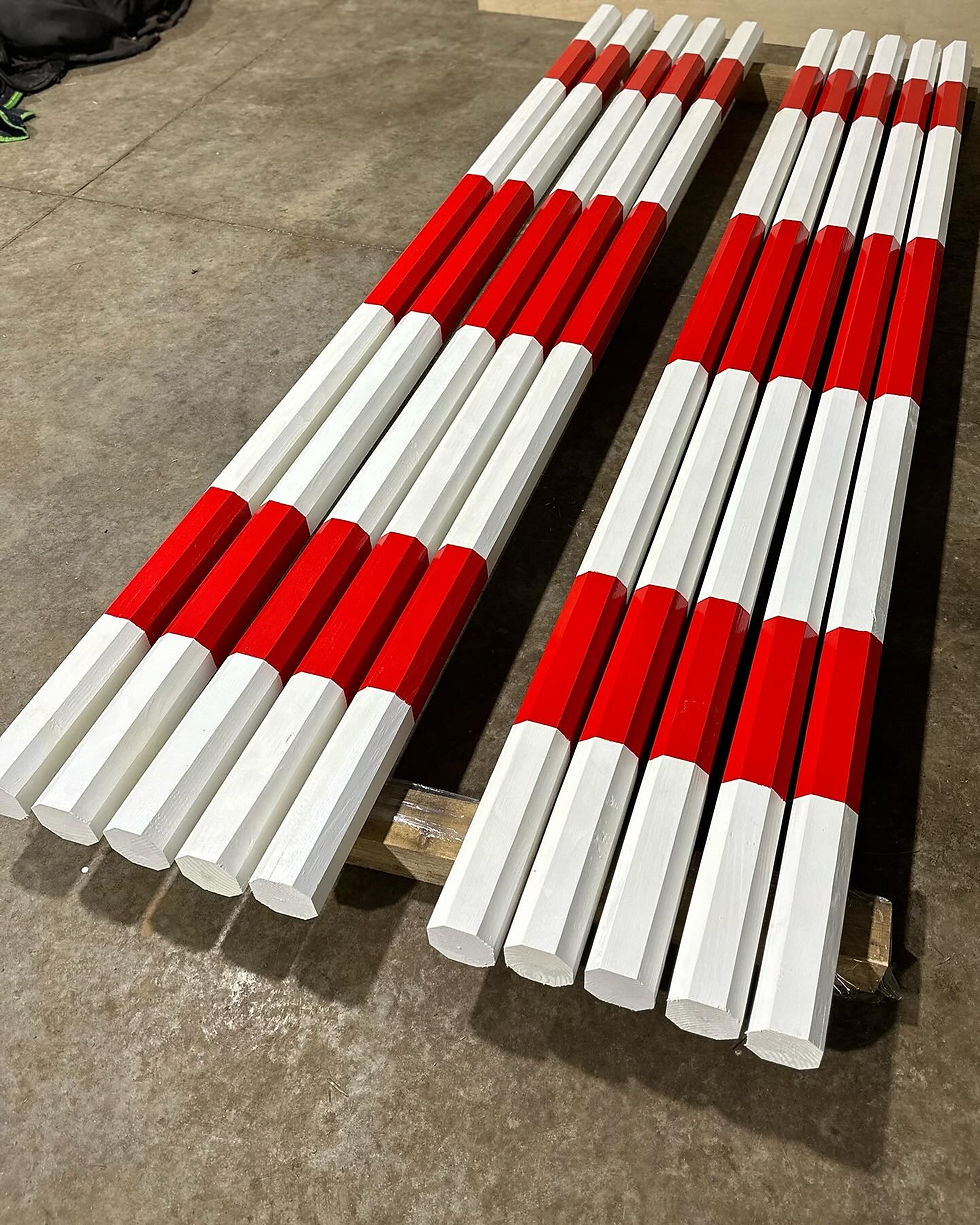 Thumbnail: 12’ Octagon Striped Jump Poles