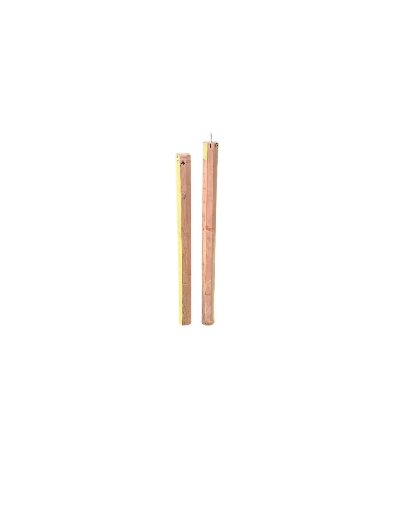 Two piece jump poles