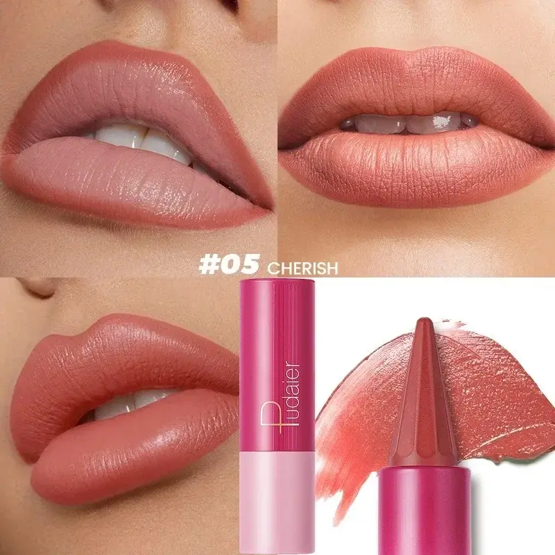 Thumbnail: Sexy Color Lip Liner Sharp End Matte Gradient Lipstick Nude Brown Purple Tapered