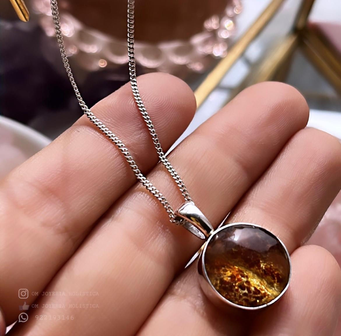 Collar Terra Ambar Plata