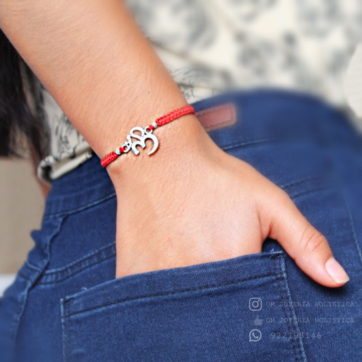 PULSERA OM MACRAMÉ y plata950