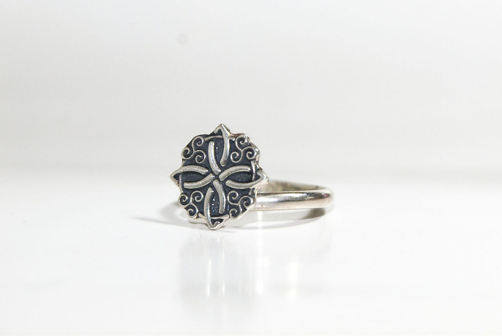 Miniatura: Anillo Nudo de Bruja Plata