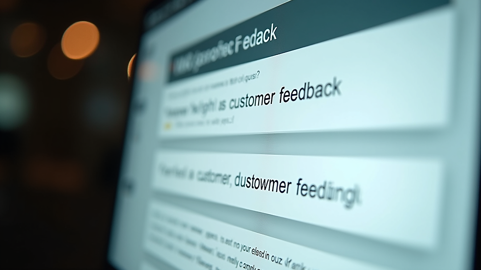 Close-up view of a review lightbox showing detailed customer feedback and owner replies