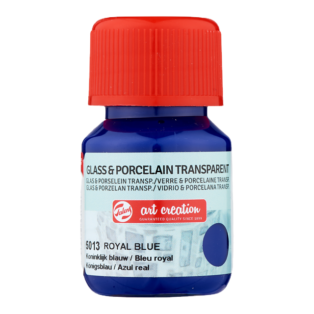 Glass & Porcelain Transparent 30 ml Royal Blue 5013 Art Store Malta