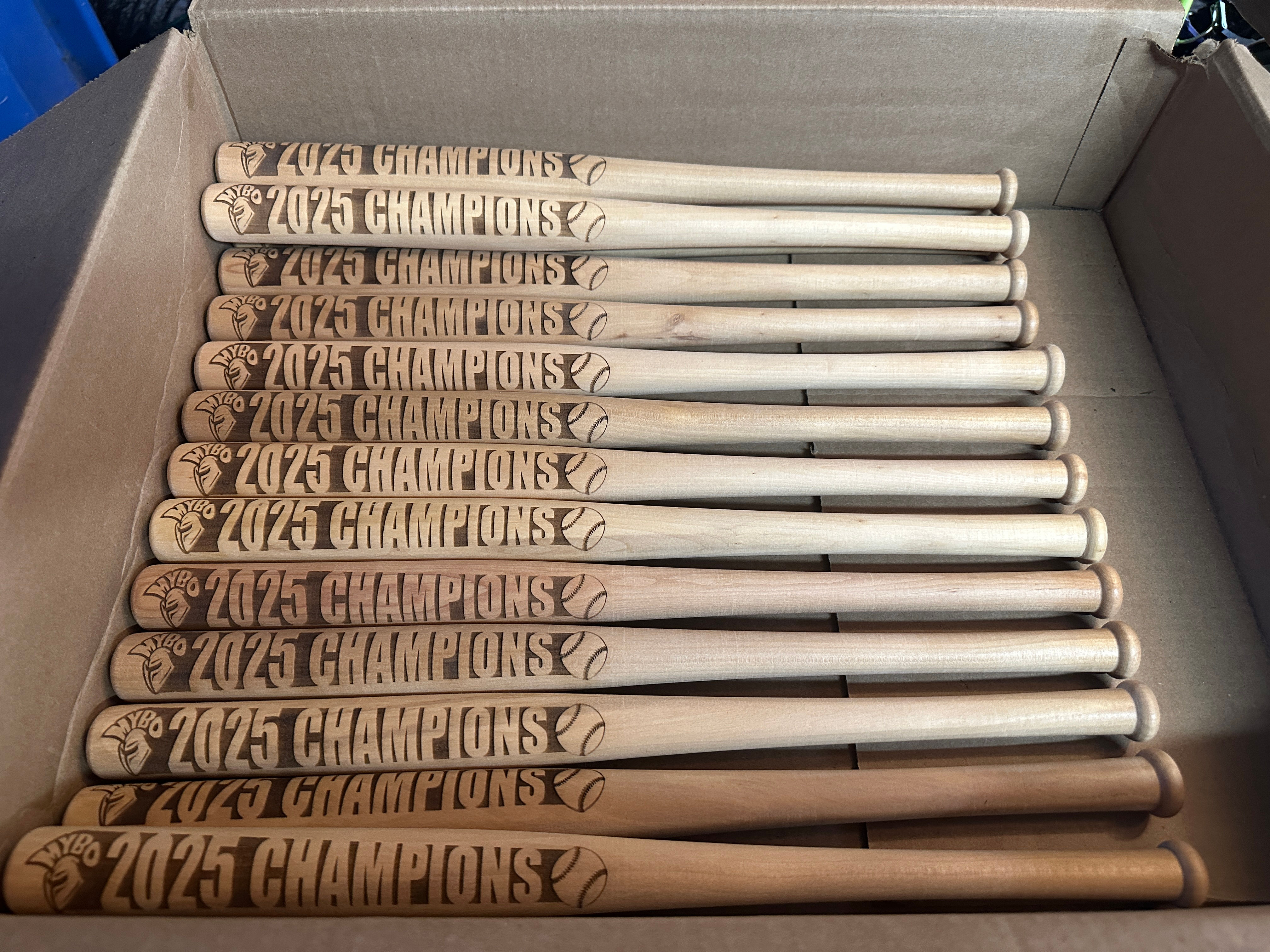 MYBO Engraved mini wood bat