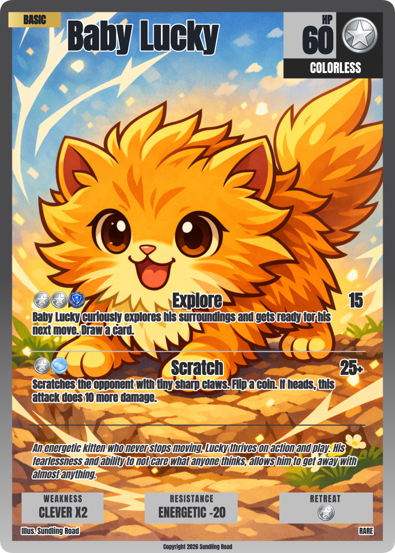 Custom Pet Themed Trading Card