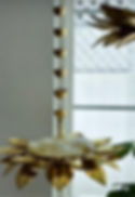 Hanging Lotus Urli with Large Petal Design – Gold Foil Finish