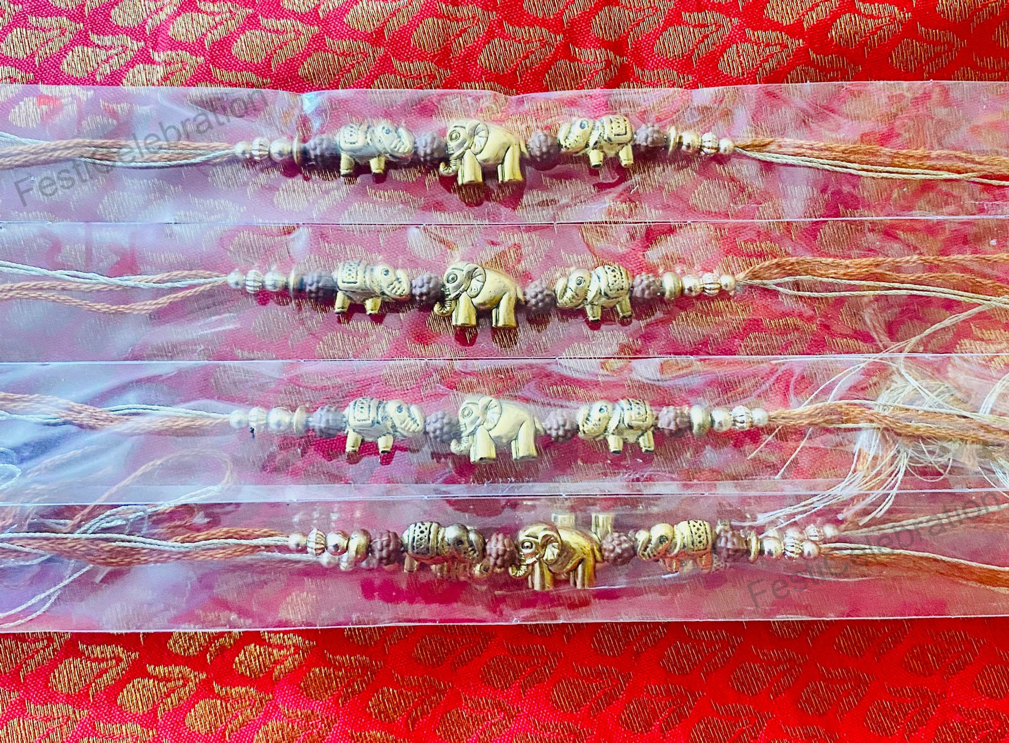 Elephant N Rudraksha Rakhi