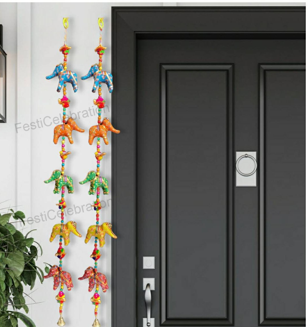 Door and Wall Elephant Hanging Pair for Traditional & Festive Decor