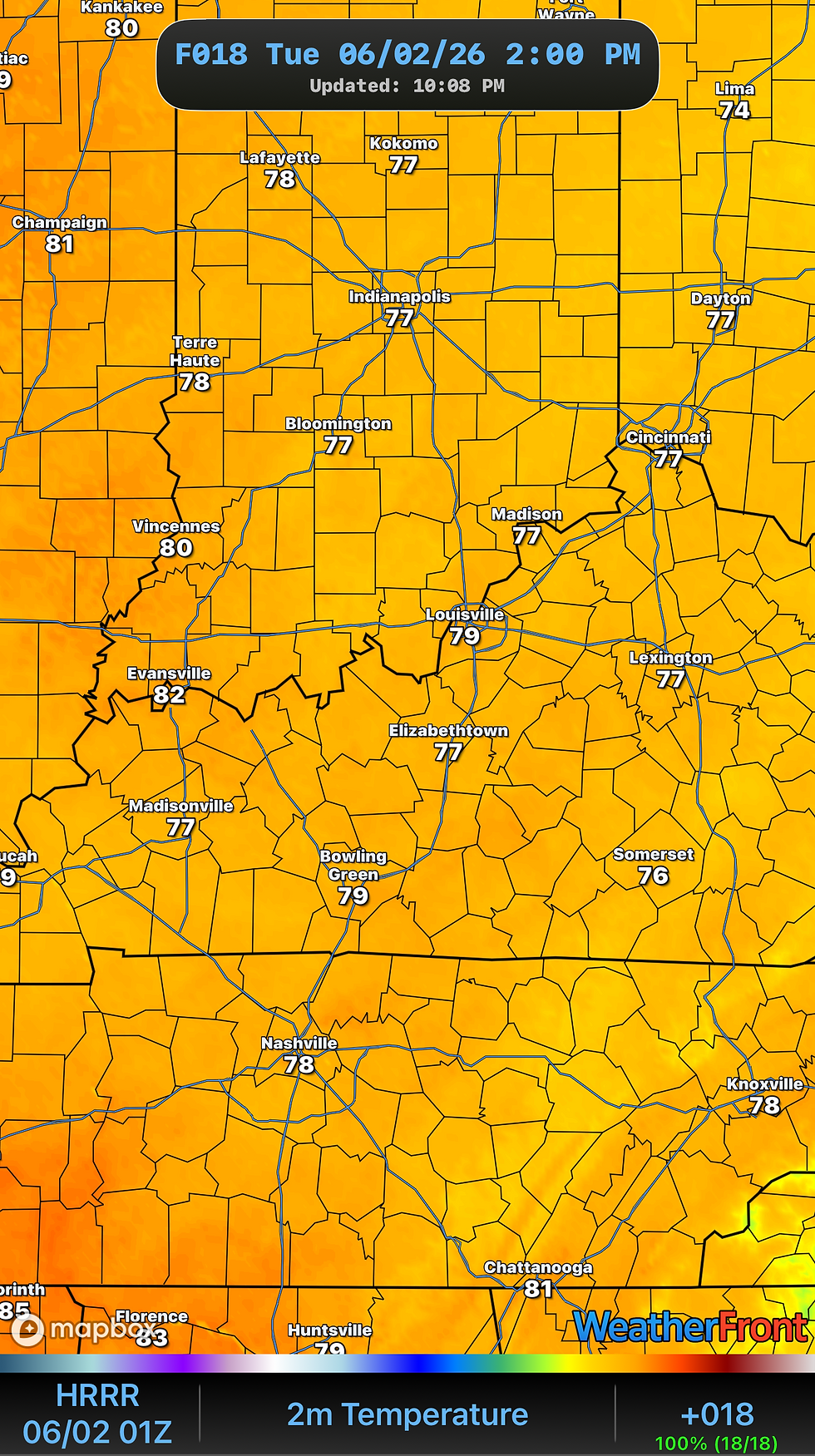 Forecasted HiRes Temperatures