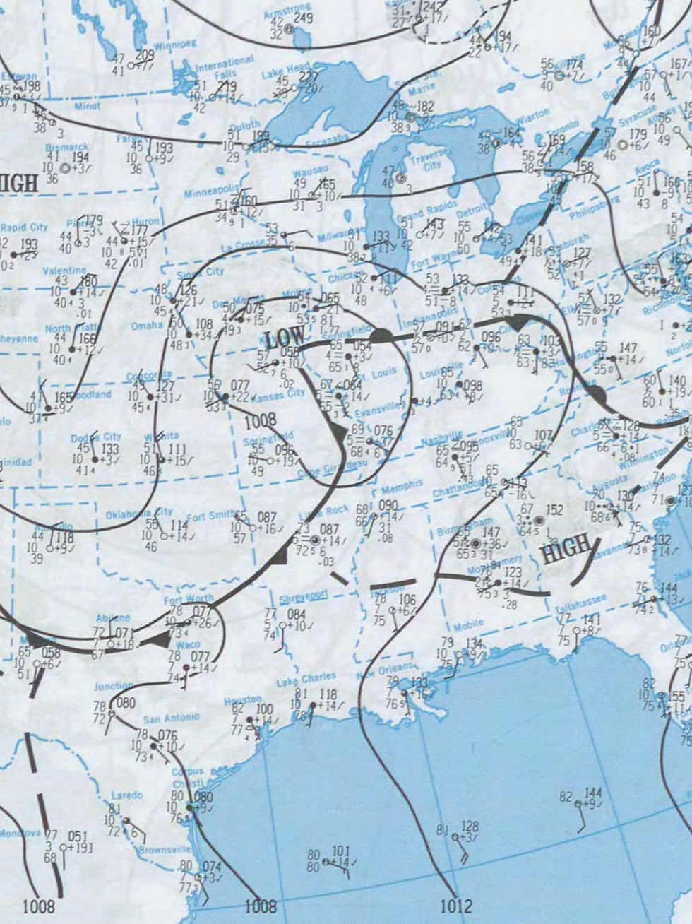 12zTUESDAY 5/28/96 SURFACE MAP.