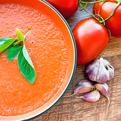 Roasted Tomato Basil Soup Recipe with Thyme, Basil and Black Pepper Essential Oil