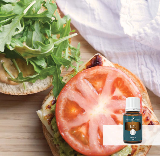 Halloumi Veggie Burger Recipe with Basil Essential Oil  