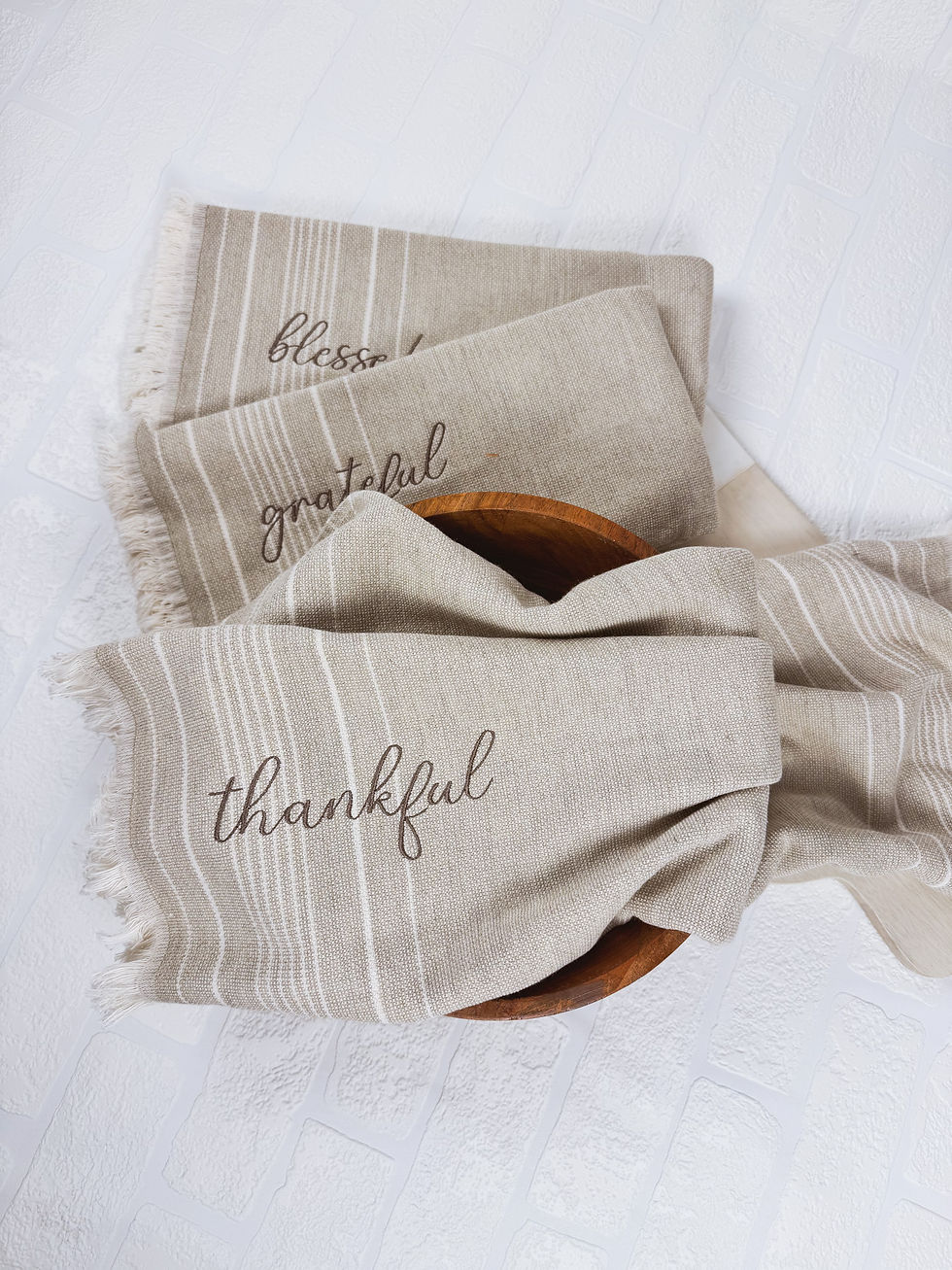 Thumbnail: Embroidered Kitchen Towels - Set of 3