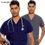 Thumbnail: 2XL Clinical Workwear Men Scrubs Tops Medical Uniforms Nursing Work Shirts