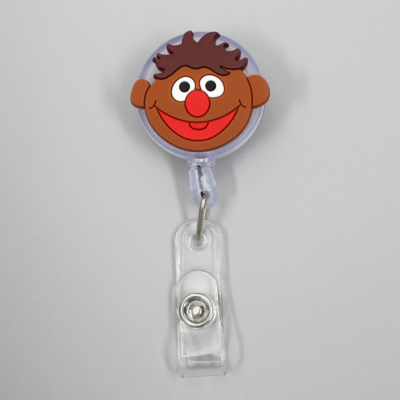 Thumbnail: Cartoon Blue Bread Boy Retractable Creative Badge Reel Students Nurse Girl 