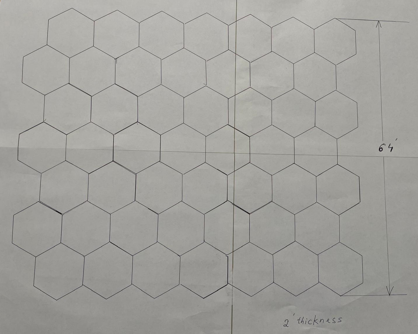 12 custom hanging honeycomb ceiling panels in white ash hardwood (50% remainder)