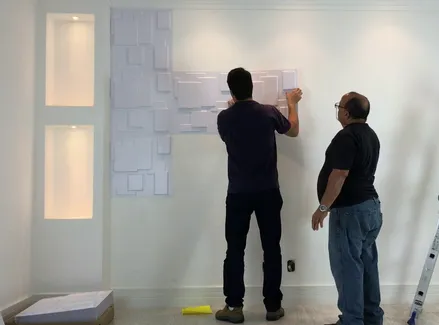 Instalacion de Panel Decorativo 3D