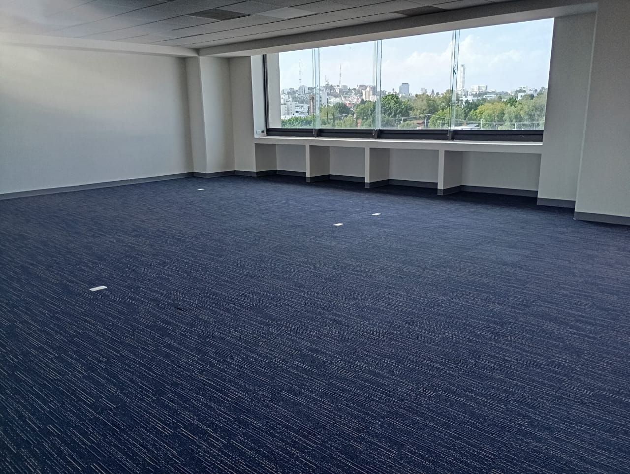 alfombra modular azul 