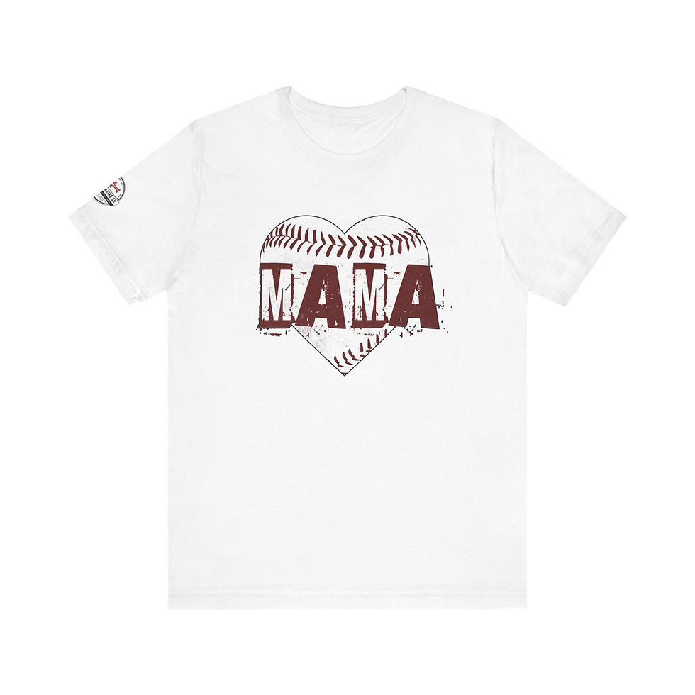 Thumbnail: Mama Baseball/Softball Heart Bella Canvas Tee