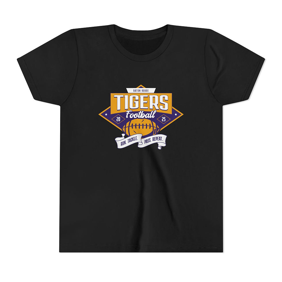 Thumbnail: Youth Tigers Football Tee - Tigers Team Shirt