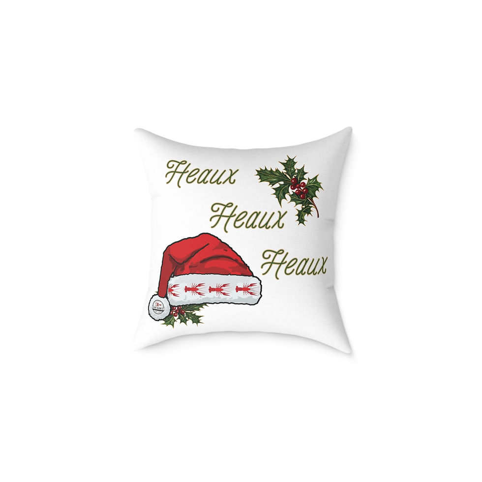 Thumbnail: White Heaux Heaux Heaux Christmas Holiday Throw Pillow