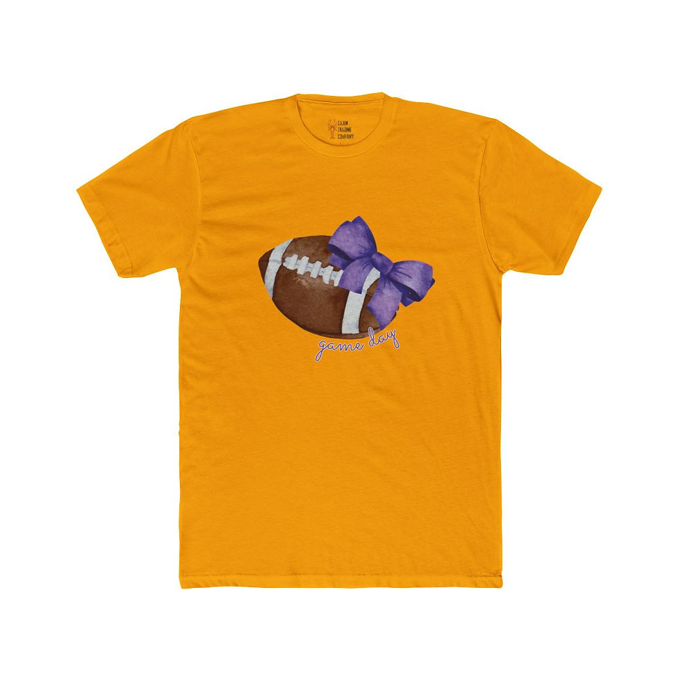 Thumbnail: Purple Game Day Bow Next Level Super Soft Tee