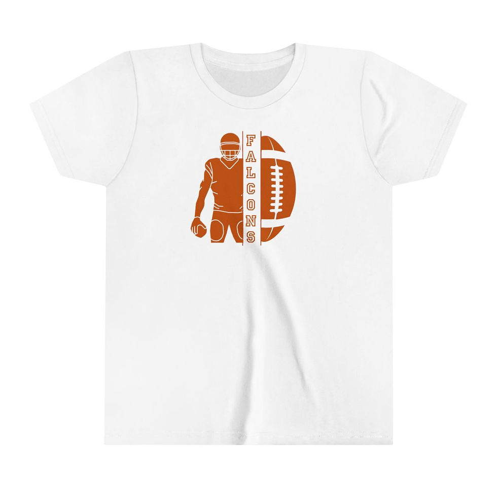 Thumbnail: Falcons Player and Ball - Youth Bella Canvas Unisex Tee