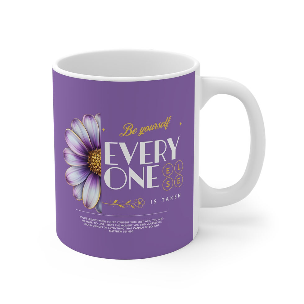 Thumbnail: Be Yourself Mug 11oz Coffee Tea True to You Scripture Motivational