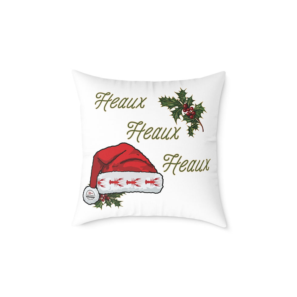 Thumbnail: White Heaux Heaux Heaux Christmas Holiday Throw Pillow
