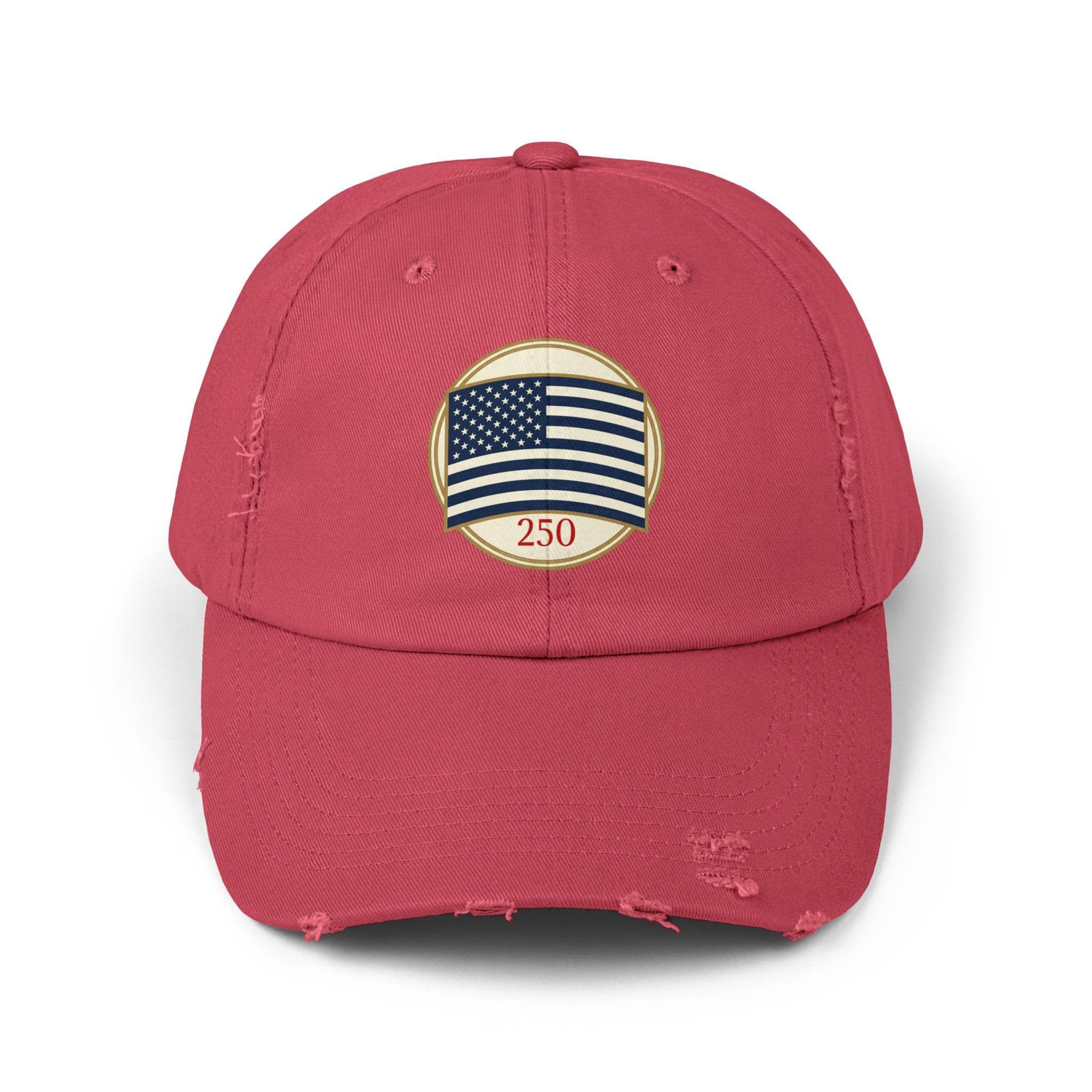 American Flag 250 Cap | Distressed Vintage Patriotic Hat