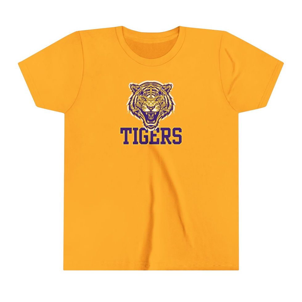Thumbnail: Youth Tigers Mascot Bella Canvas Unisex Tee