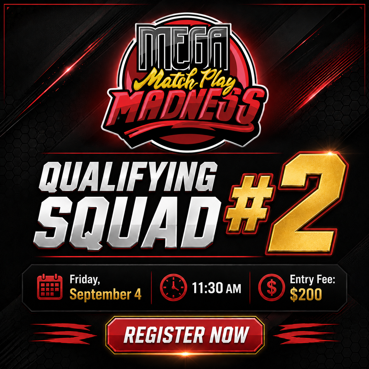 Squad #2 - 11:30 am, Friday, September 4