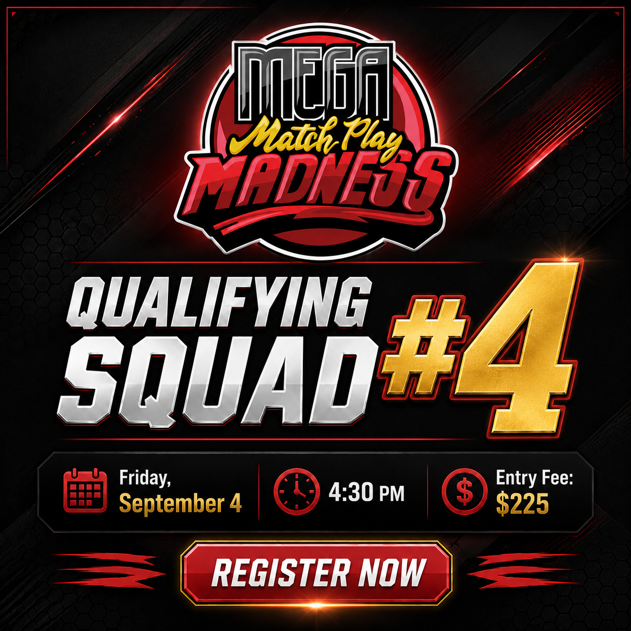 Squad #4 - 4:30 pm, Friday, September 4