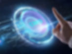 Image of a digital interface, with the acronym CMO, representing a fractional Chief Marketing Officer concept in a high-tech marketing strategy environment