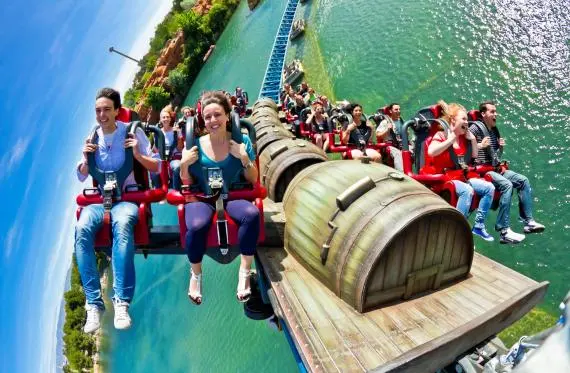 Barrel ride at Port Aventura