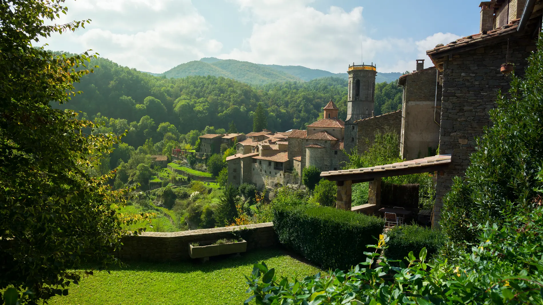 The medieval village of Rupit in Catalunya