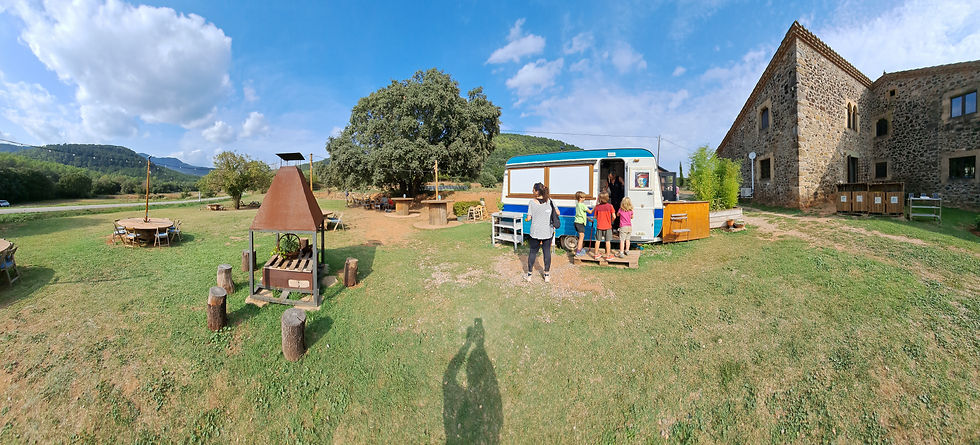 a caravan serving beer and food