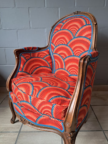 Siège restauré par Fabric-A avec tissu Thevenon