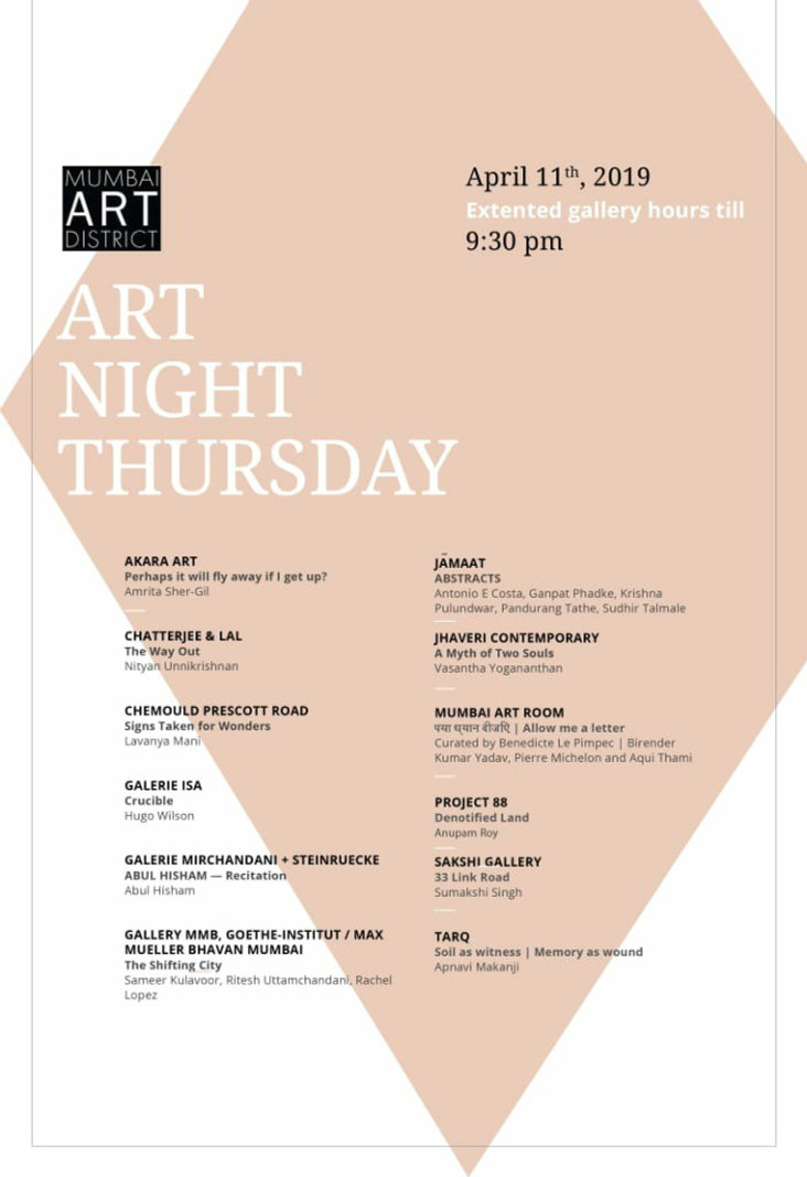 Art Night Thursday Schedule