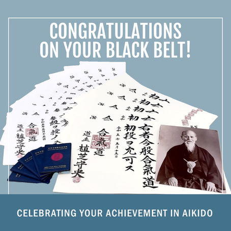 Succeeded in promoting to Black Belts in Aikido!