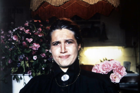 Imaginary self-portrait depicting Christina as an older woman, reflecting aging, life experience, and a sense of bitterness