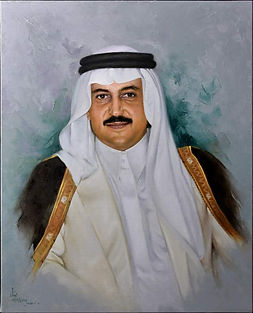 Prince Bandar Alfaisal - oil on canvas by Dia Aziz Dia