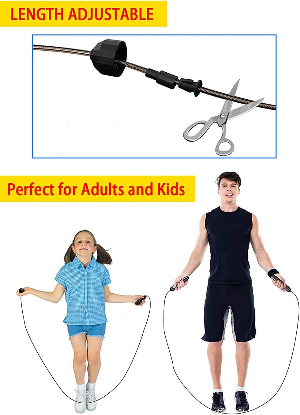 Thumbnail: The New Jump Rope Steel Wire Skipping Exercise Adjustable Jumping Fitness Workou