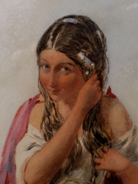 Thumbnail: "Gypsy Girl" by Paul Falconer Poole R.A. c.1843