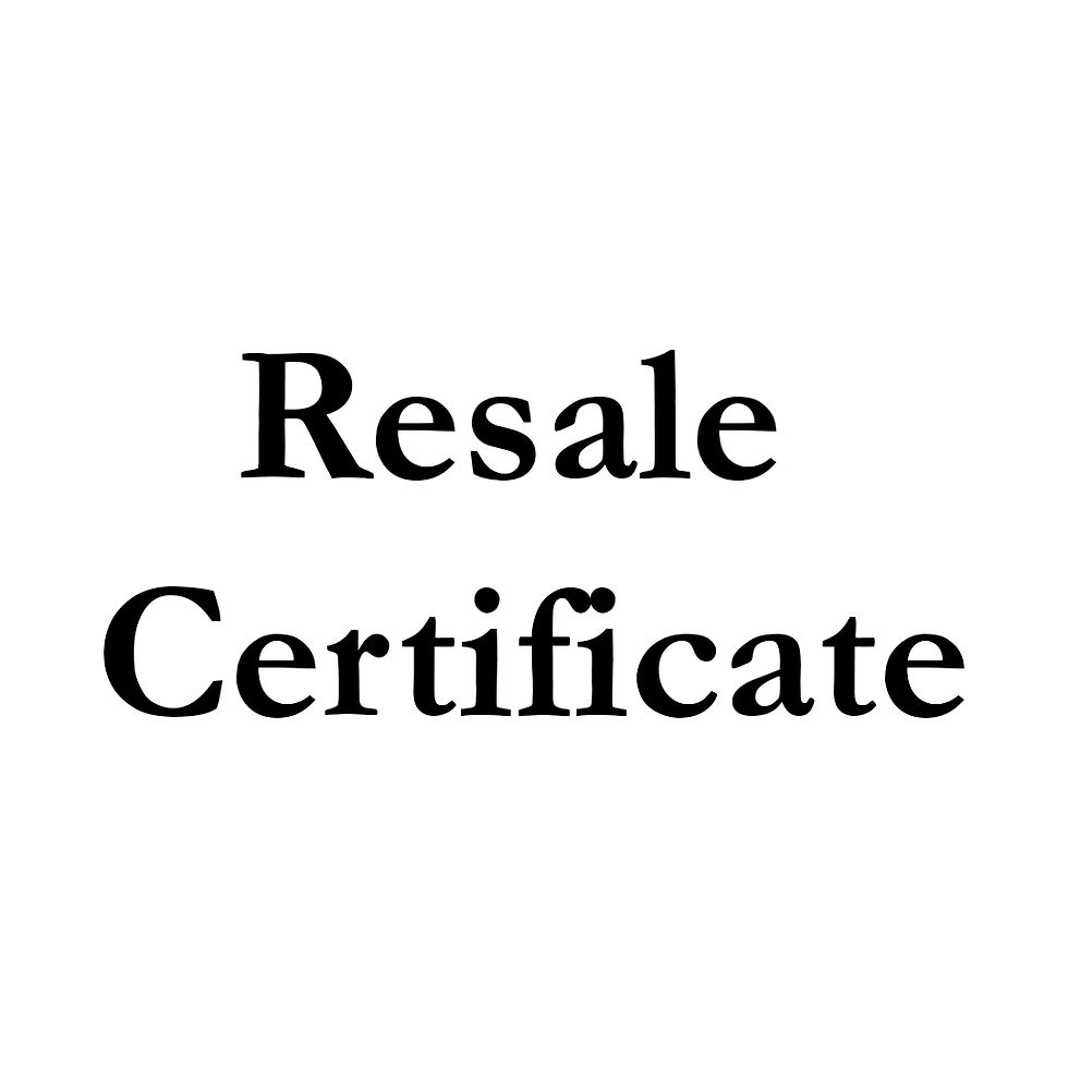 Resale Certificate