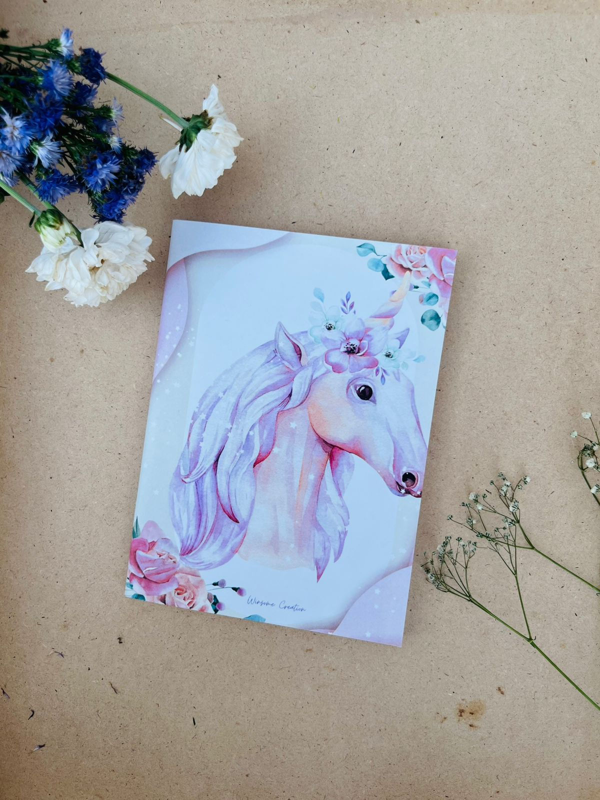 PINK WATERCOLOR UNICORN