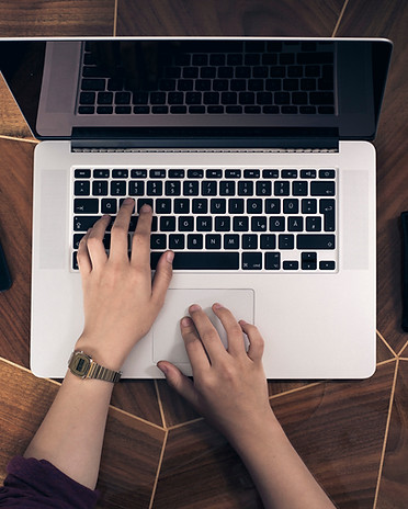 Typing on Laptop