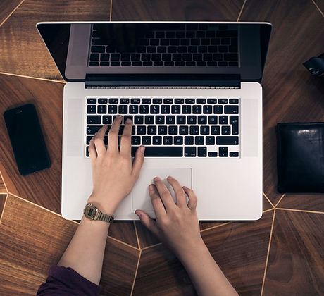 Person working on laptop
