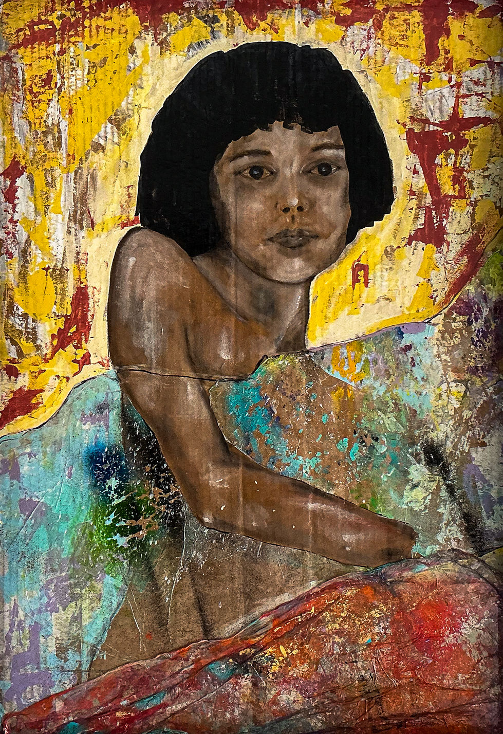 Surfer
24.5 x 35 in.
Plastic, acrylic, and marker on cardboard